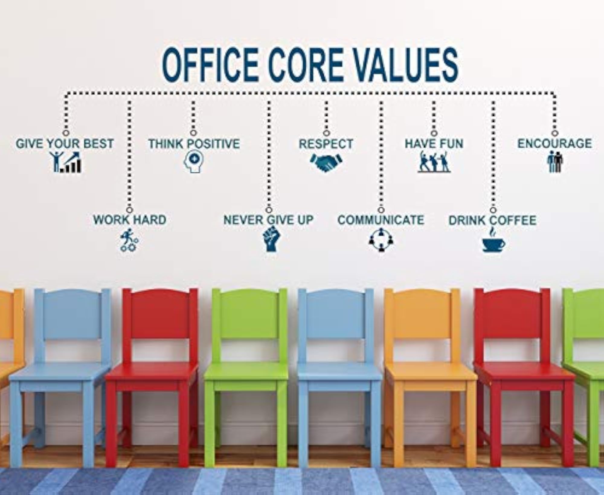 Office Core Values Medium Vinyl Wallsticker