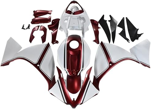 Fairings Fairing Kit For Yamaha YZF R1 2012 2013 2014 Bodywork White Red | ABS Plastic Injection Mold
