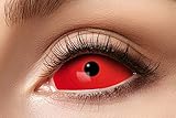 Eyecatcher 84091542-s12 - Farbige Sclera Kontaktlinsen, 1 Paar, für 6 Monate, Rot, Karneval, Fasching, Halloween