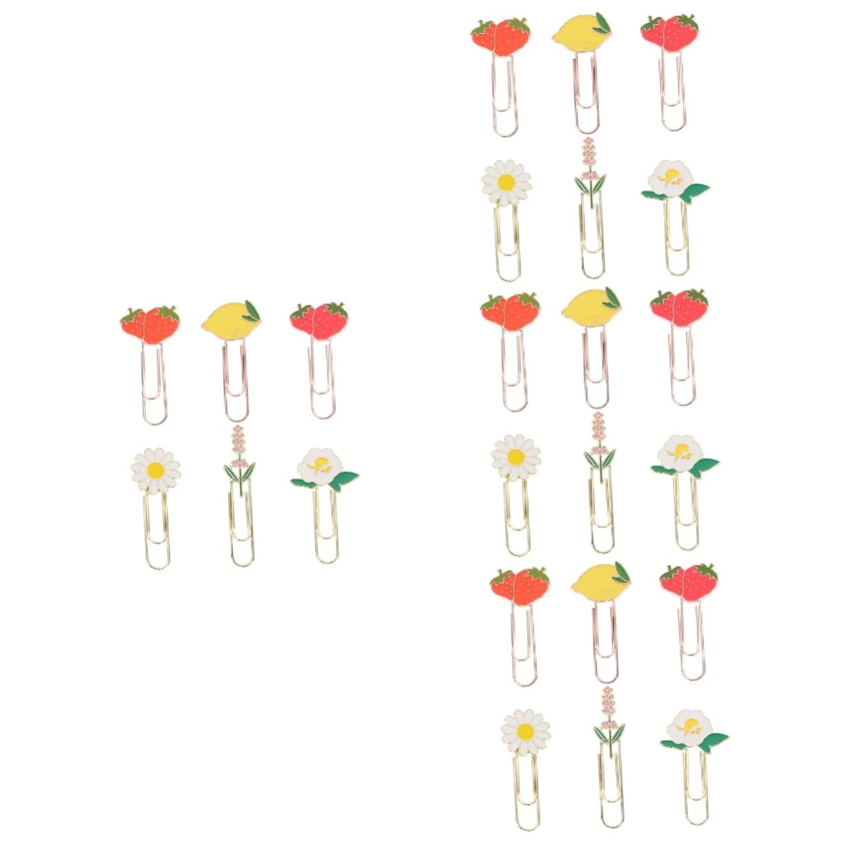 Uonlytech 4 Set Clip Carta Metallo Clip Decorative Per Ufficio E Delicate Per Documenti Adatte Per Biglietti Visita E Quaderni 6 Pezzi*4