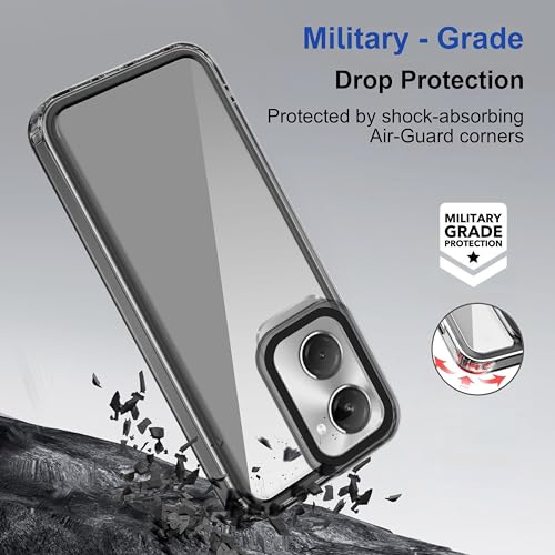 Image of Zapcase Back Case Cover for iQOO Z9 Lite 5G | Compatible for iQOO Z9 Lite 5G Back Cover | Case Cover with Camera Protection | (TPU + PC | Translucent Black)