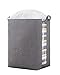 Foldable Clothes Storage Bag Organizers for King Comforters and Blankets,Large Breathable Closet Organizers and Storage Bins with Clear Window,Reinforced Handles,Sturdy Zippers Grey Set of 2