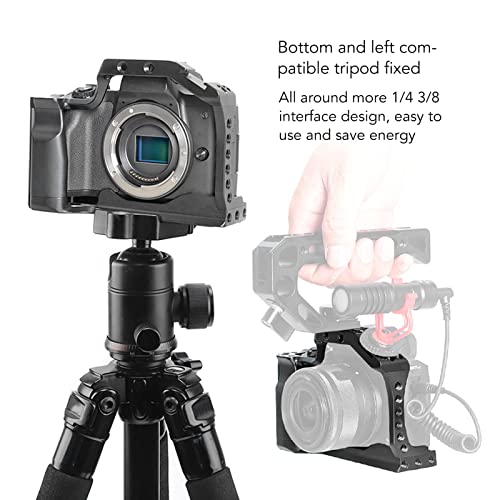 Camera Cage for for M50 M5 M50II Camera, Portable Aluminum Alloy Camera Cage Rig with Cold Shoe - Image 3