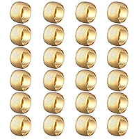 ITOS365 Lot De 6 Ronds De Serviette En Métal Pour Décoration De Table à Manger, Fêtes, Usage Quotidien, Feuille Dorée