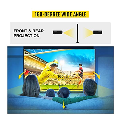 Écran de projection 4K HD grand angle 80 pouces avec cadre stable