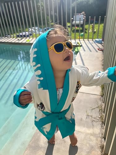 Image of Baby Hooded Bathrobe 100% Cotton Soft & Absorbent Unisex Bathrobe for Boys & Girls Sizes 12-24M