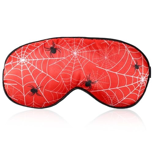 スパイダースリープマスク、子供用アイマスク 睡眠用アイマスク 調節可能なストラップ付き スパイダーキッズアイマスク 睡眠用アイマスク 男の子 女の子 睡眠用 旅行パーティー用品
