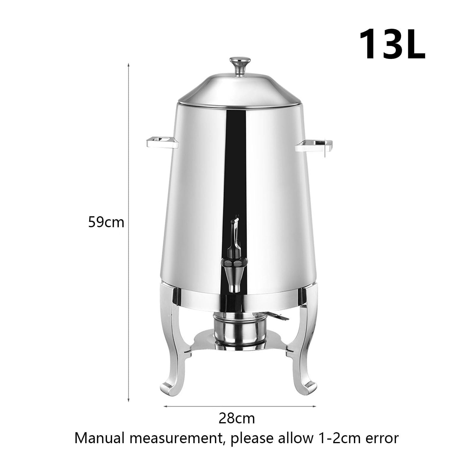 Dispensador de bebidas de acero inoxidable con grifo, urna de bebidas frías y calientes de 13 L para café, jugo, fiestas, eventos y bufés, ideal para entretenimiento