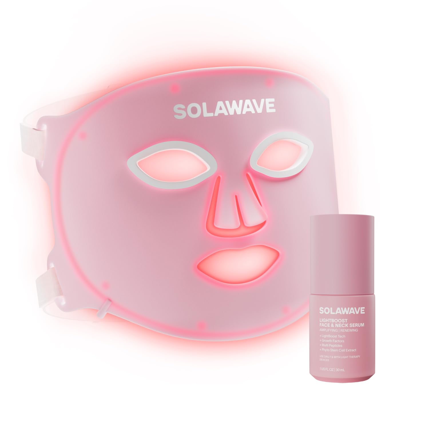 Solawave Red Light Therapy Face Mask And LightBoost Face & Neck Serum Kit