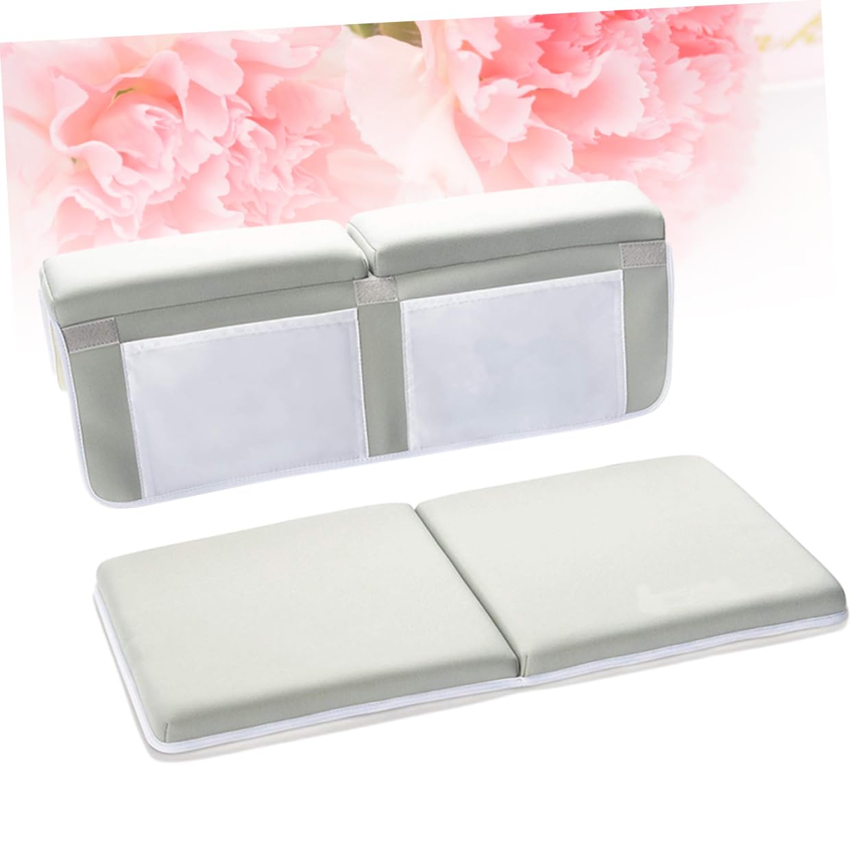Cabilock Bolsa De Almacenamiento para Bañera Plegable con Ventosas Almohadilla Antideslizante para Rodillas Baño para Padres y Niño Niña Accesorio De Baño para Bebés