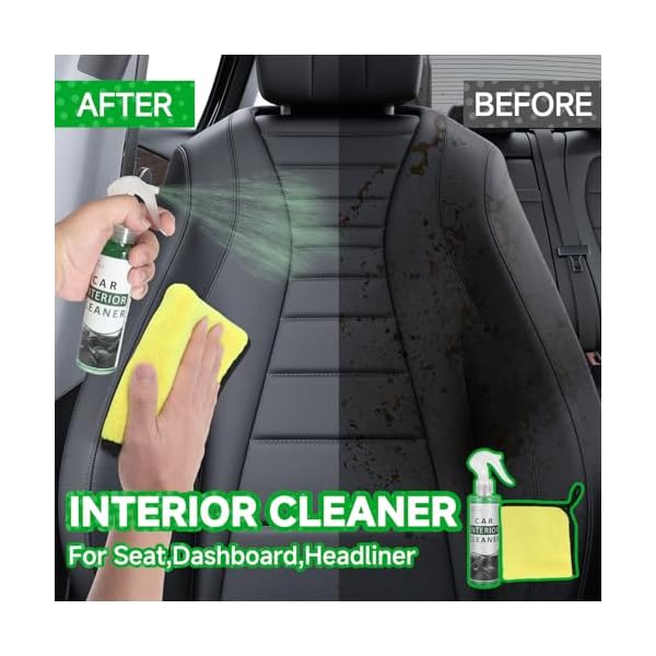 11Pcs Car Interior Cleaning Kit | Car Seat Cleaner, Oil Film Cleaning, Tire Shine Spray, Screen Cleaner, Tire Stone Cleaning | Car Care Kit for Cars, Truck, SUV, RV | Car Detailing Kit - Image 3