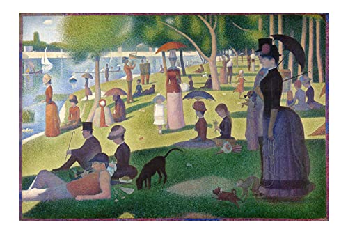 Poster Georges Seurat Grande Jatte XL impression semi-brillante contre reflets