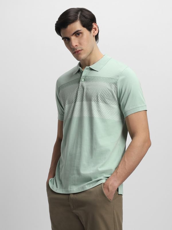 Image of Dennis Lingo Men's Cotton Polo Neck Tshirt, Regular Fit Half Sleeve