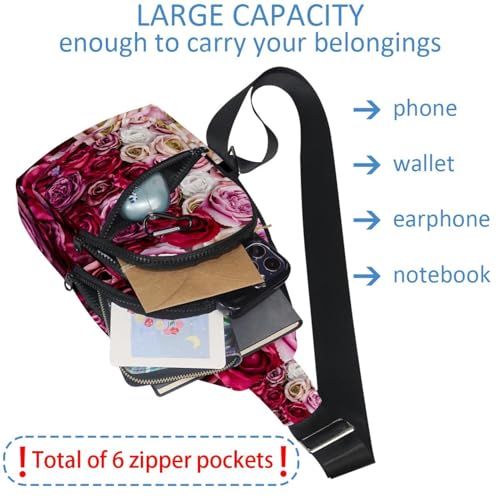 Bolso cruzado multicolor de flores para mujer y bolsa de viaje compacta 6