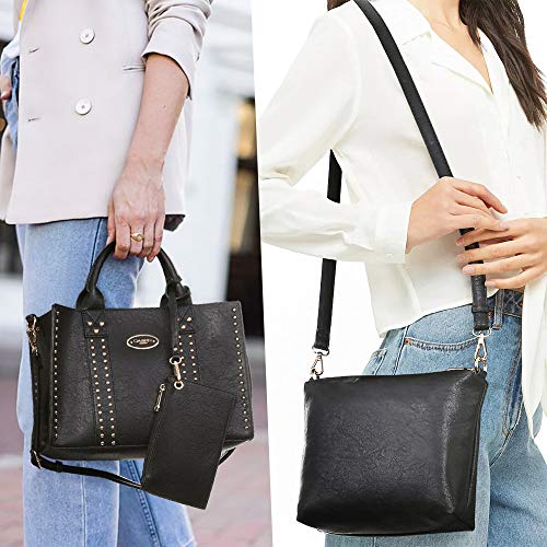 Image of Dasein Women's Designer Handbags Fashion Satchel Handbags Shoulder Bags Top Handle Work Bags w /Belt