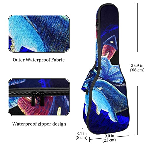 Xingruyun Sac Ukulélé Baleine Bleue Étui Pour Ukulélé 23 Pouces Pour Tenor Soprano Concert Étanche Housse Pour Ukulélé - Les Beatles, Paul McCartney, John Lennon, RIngo Starr, George Harrison Xingruyun Sac Ukulélé Baleine Bleue Étui Pour Ukulélé 23 Pouces Pour Tenor Soprano Concert Étanche Housse Pour Ukulélé – Image 5