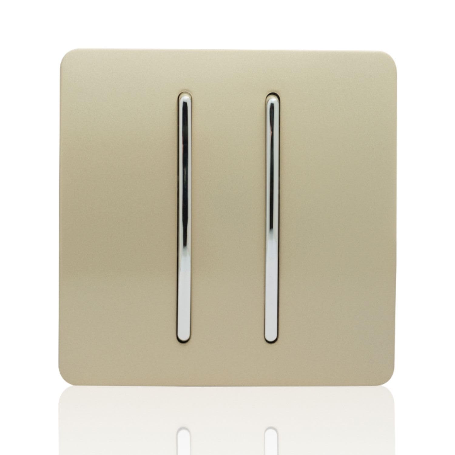 Trendi 2 Gang 2 Way Artistic Modern 10 Amp Rocker Light Switch Gold (Pack of 2) - Image 2