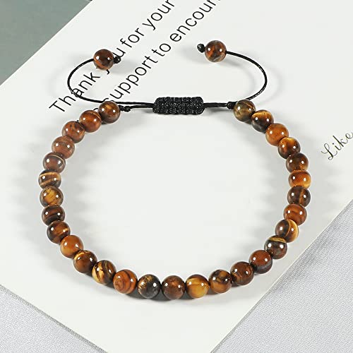 Bracelet oeil de tigre réglable pour calmer le stress au quotidien
