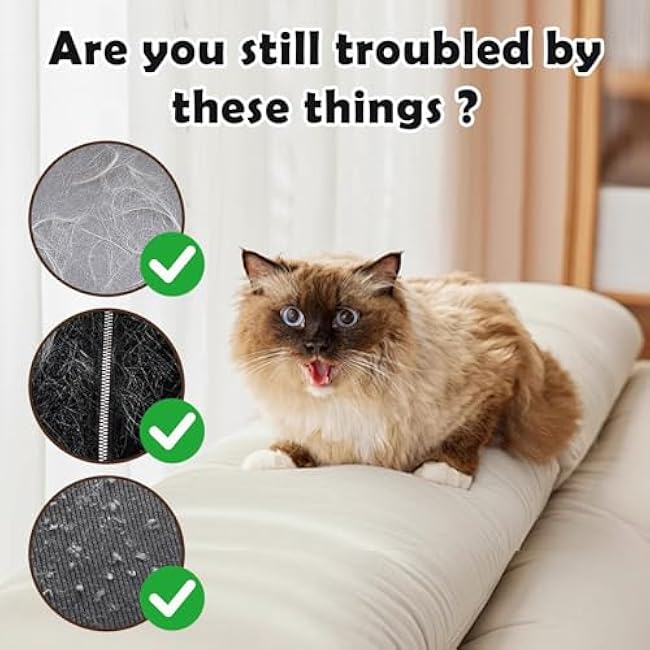 2ps pet hair removal tool, cute cat and dog electrostatic hair removal gloves, reusable electrostatic pet cat and dog hair removal beauty gloves, sofa brush tools, furniture, carpets, car seats (2)-t2RSzCEG