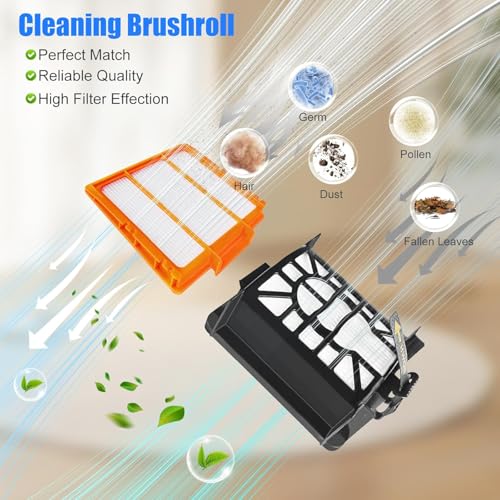 Image of Replacement Parts Accessories Kit for Shark AI AV2511AE AV2501S AV2501AE RV2502AE RV2520AOUS AV2510AOUS Robot Vacuum Cleaner- 1 Main Brush, 4 Filters, 6 Side Brushes, 1 Foam Filter (12 Pack)