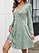 ANRABESS Womens 2025 Fall Long Sleeve Wrap Dress Floral Flowy A-Line Casual Work Versatile Vacation Short Dresses Floral Green Large