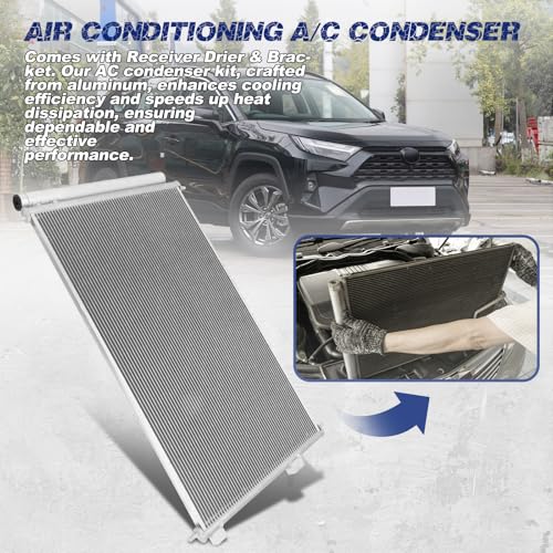 Image of Air Conditioning A /C Condenser Compatible with Toyota RAV4# 3575, CN3575PFXC, 884600R010, 884600R011, 8846042100