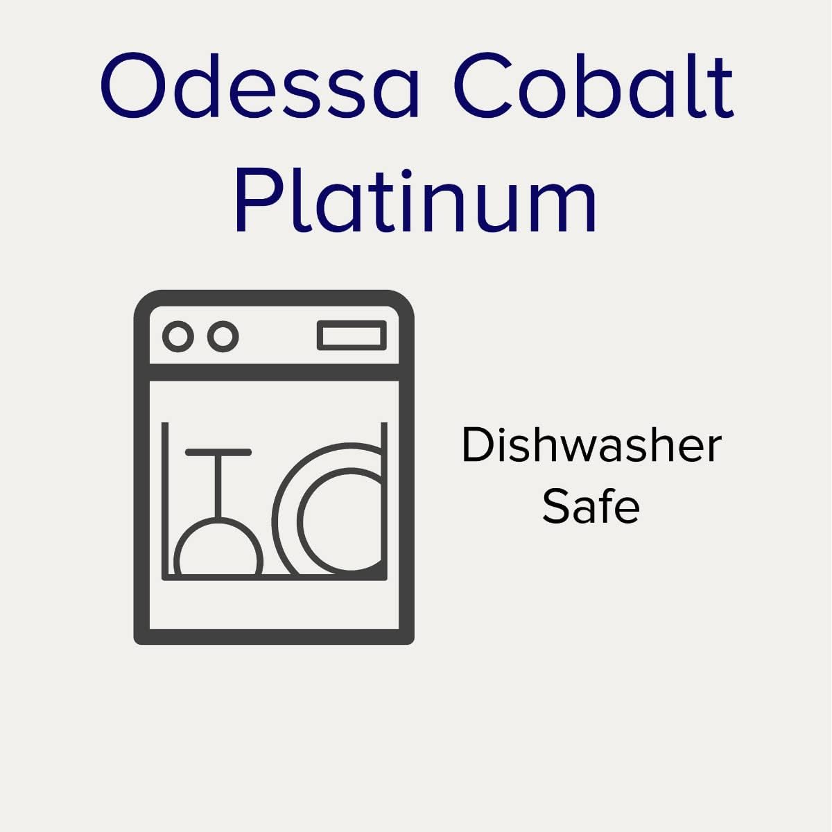 Noritake Odessa Cobalt Platinum 5-Piece Place Dinnerware Setting in Blue/White