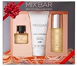 MIXBAR Vanilla Bourbon Layering Gift Set, Mini Eau de Parfum, Mini Body Lotion, Full-Size Perfume Oil, Warm Sweet Scent, 3-Piece Gift Collection
