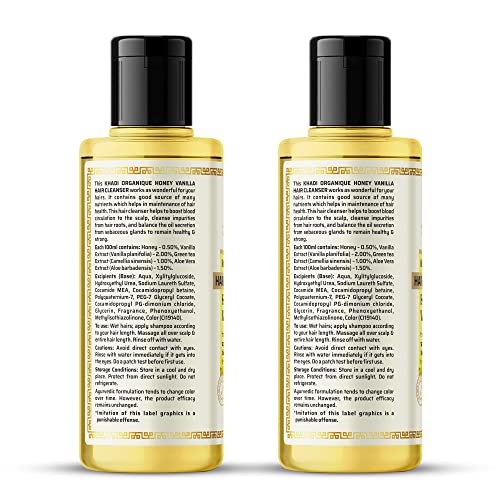 Image of Khadi Organique Honey & Vanilla Hair Shampoo /Cleanser Pack Of 2