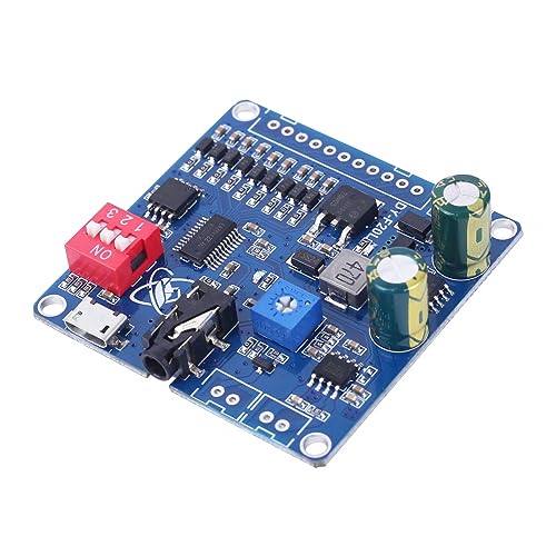 Voice MP3 Player Module, DY-F20L DC 12V/24V 20W Mono Sprachwiedergabemodul 9CH Musikleistung Digitalverstärker 32Mbit Flash MP3 WAV UART Controller für