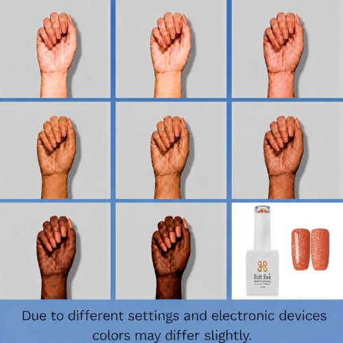 Image of BOLT BEE 15ML Gel Nail Polish 1Pc Clear Pink Glitter Nail Polish Soak Off UV LED Nail Gel Polish Nail Art Starter Manicure Salon DIY at Home, 0.5 OZ (1) (71)