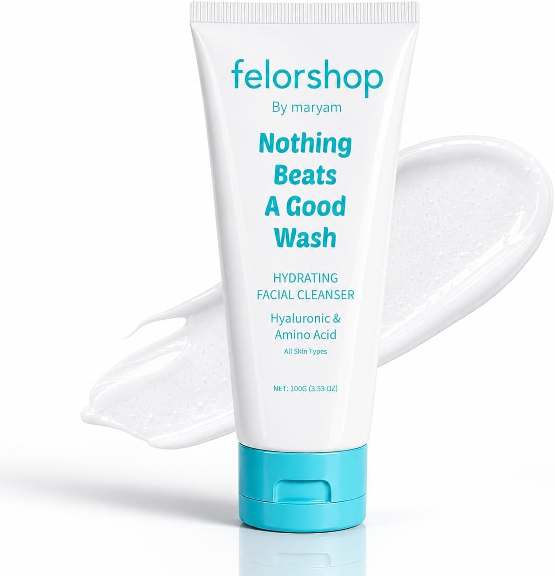 Hydrating Facial Cleanser | Daily Face Wash for All Skin Types | Hyaluronic Acid + Amino Acid | Non-Drying, Oil Control Face Wash | 100 G