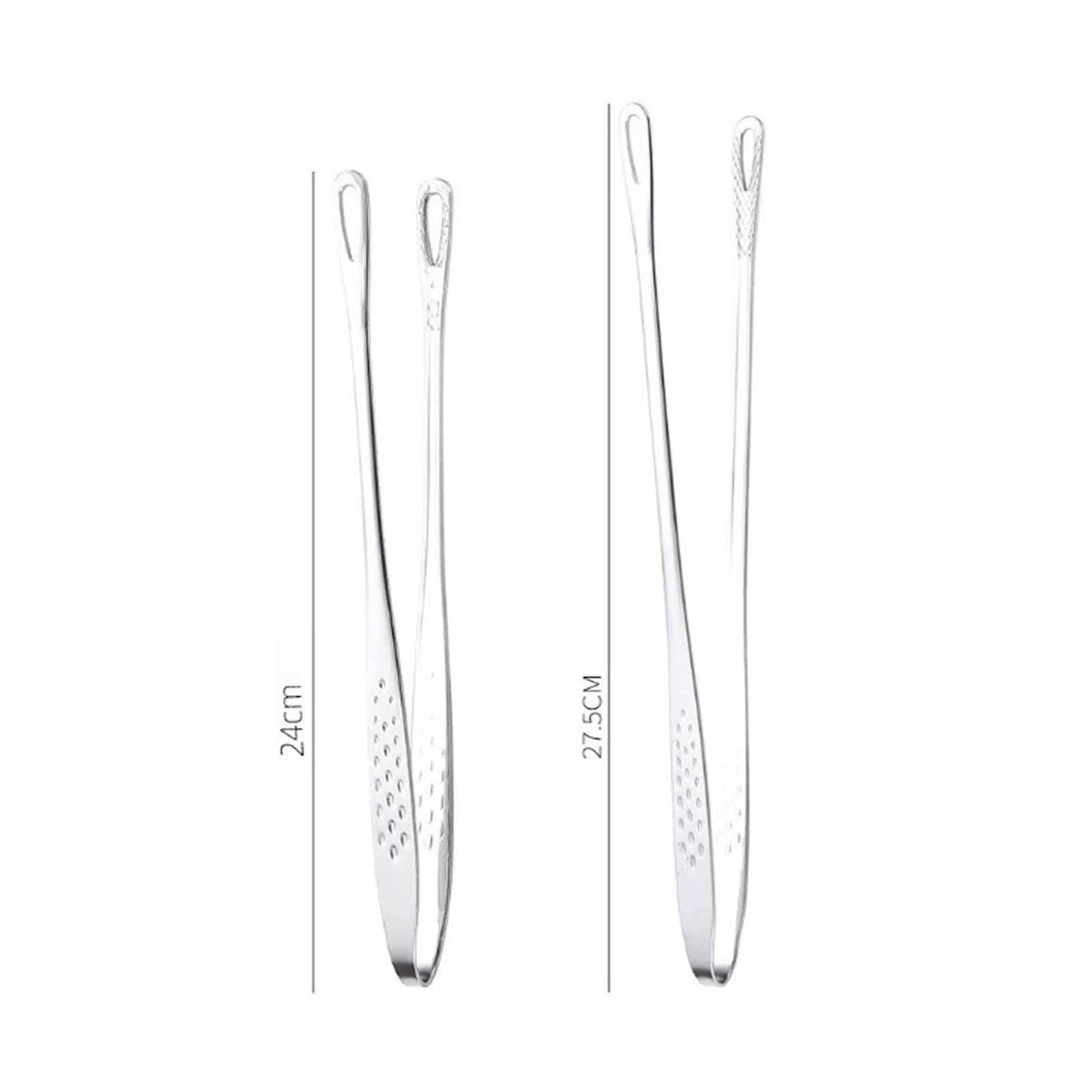 Pinzas De Cocina 2 unids/Set Pinzas for Alimentos Mango Largo 304 Acero Inoxidable Antideslizante Barbacoa Engrosada Clip for Carne Accesorios de Herramientas de Cocina para Cocinar
