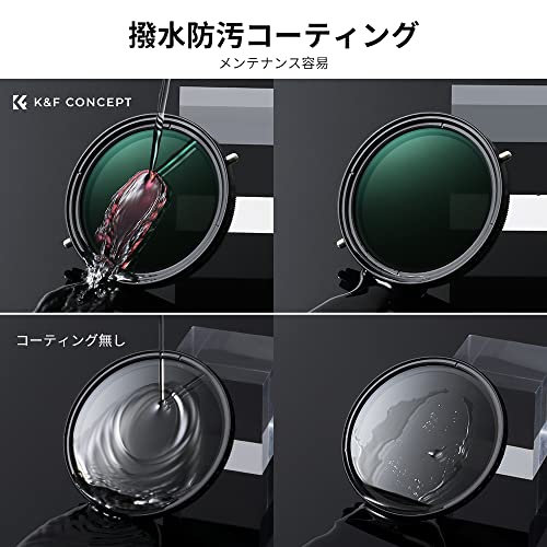 Image of K&F Concept 43mm Variable Fader ND2-ND32 ND Filter and CPL Circular Polarizing Filter 2 in 1 for Camera Lens No X Spot Waterproof Scratch Resistant (Nano-X Series)
