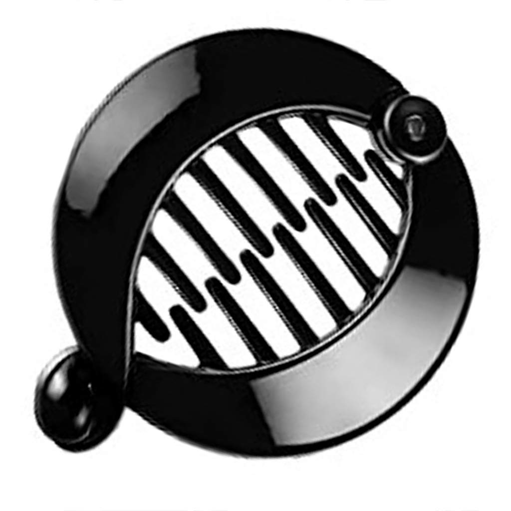 ANCLLO 2Pcs Banana Clip Hair Comb Round Girls Ponytail Holder Interlocking Banana Combs for Volume Thick Hair-Black