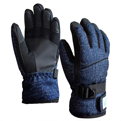 7-Mi Guantes impermeables para niños, esquí de invierno, niño, niña, snowboard, impermeables, térmicos para actividades al aire libre/interior (5 a 7T)…