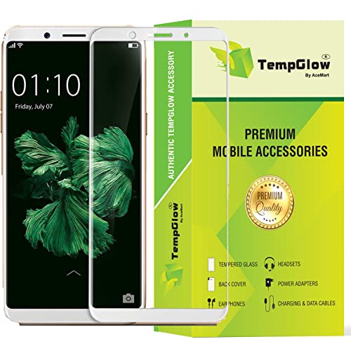 Image of Screen Protector for Oppo A83 (White) Tempered Glass Edge-to-Edge 6D Screen Guard With Installation Kit