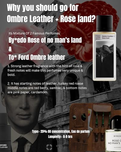 Image of TOXICMALE Ombre Leather + Rose land | Perfect Long lasting Men's perfume for Date & special ocassion| perfumes for men | Gift for him | TMA25 | 50 ml perfume | TM Perfume House