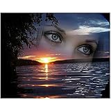 Wpseeo 5D Kristalldiamant-Malerei-Kits for Kinder Natur Landschaft Mosaik Zubehör Werkzeuge Fügen Sie Self-Adhesive Leinwand Tray und Punkt-Bohrgerät-Feder Runde Frameless Drill (Größe : 50 * 60cm)