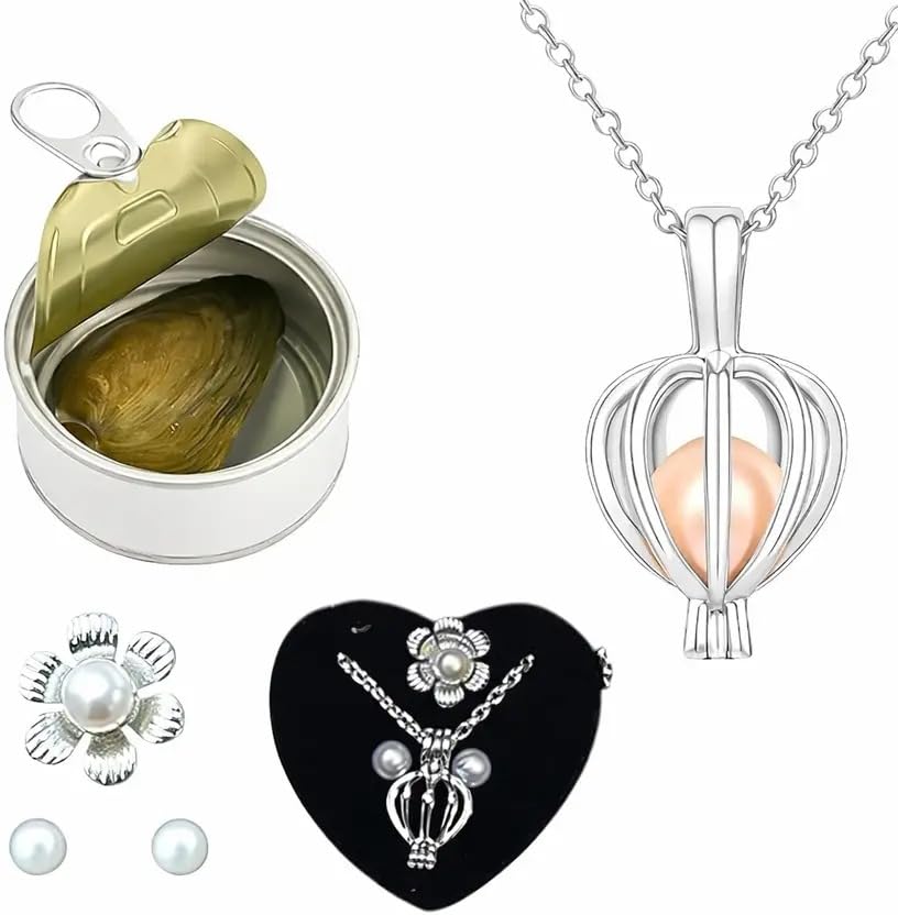 Image of Wish Pearl Necklace Set | Best Gift for Valentine | Love Pearl | DIY Necklace Kit | Gifts For Girls /Women Valentine Gifts for Girlfriend Romantic for Her on Birthday
