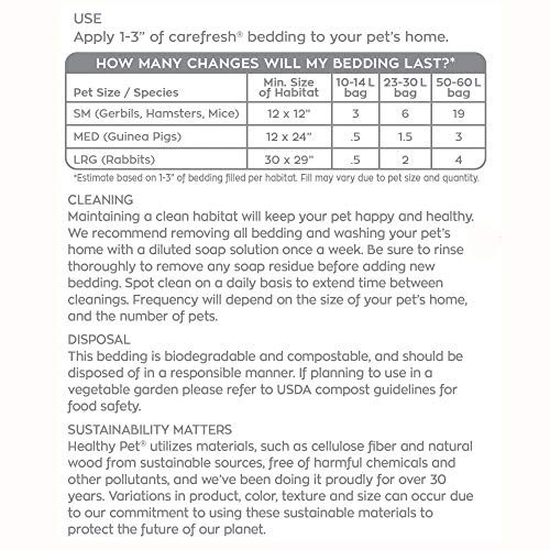Image of carefresh Custom Rabbit /Guinea Pig Pet Bedding, 23 L, White