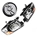 Left + Right Headlamp Assembly For 2000-2006 Mitsubishi Pajero Montero Headlamps Led Projector Lamps, Passenger-Side And Driver-Side Headlamps, Left Halogen + Right Halogen - Pair Of Set Lamps