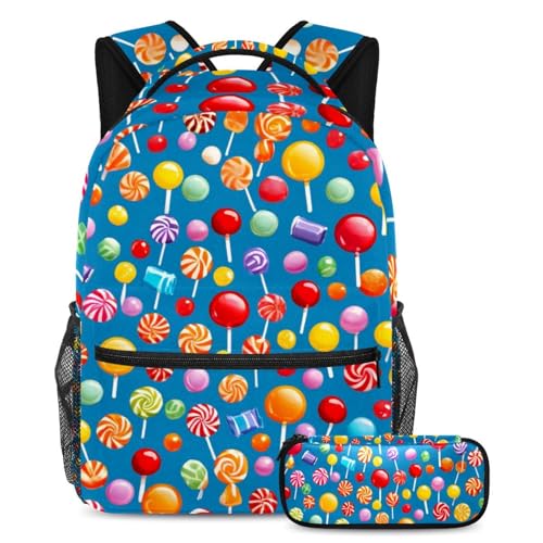 Sac d'école tout-en-un ado fille garçon avec grand sac à dos bleu
