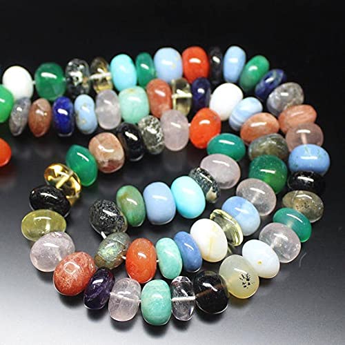Multi gemstone smooth rondelle pour fabriquer des bijoux personnalisés sans défaut de taille