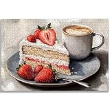 Puzzle 5000 Teile Essen, Puzzle 5000 Teile Erwachsene, Holzpuzzle Erwachsene mit Exquisiter Verpackungsbox, Klassische Puzzles Kaffee für Die Ganze Familie, Groß Puzzles für Geschenke, Dekor, -1255