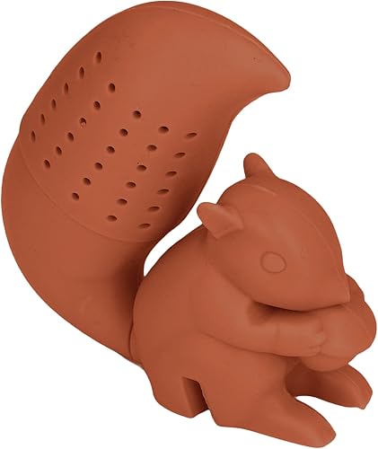 Miniatura 6 de Colador de té de silicona con forma de ardilla, infusor de té reutilizable de grado alimenticio, filtro de té de hojas sueltas (café)