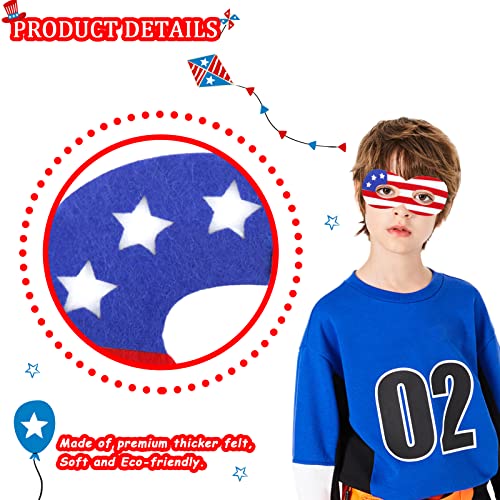 Irolewin American Flag Costume For Kids Usa Flag Cape And Mask For Boys Girls Independence Party Dress Up Favors Sport Events #TOP5