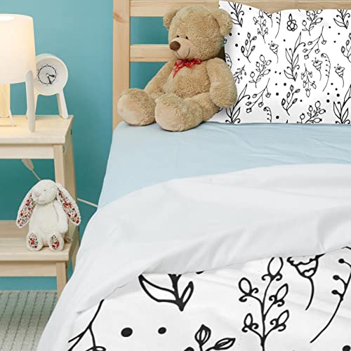Parure de lit douce fleurs sauvages pour lit double anti-stress nocturne