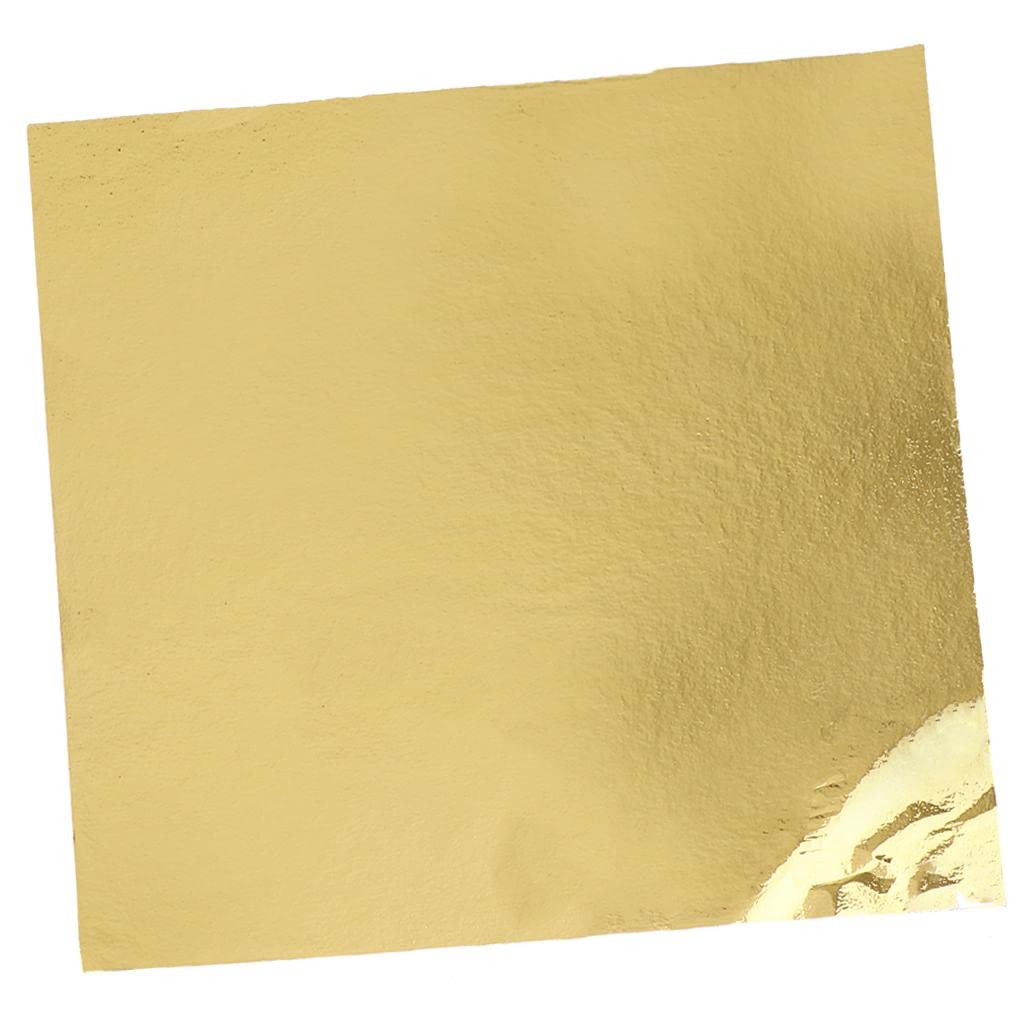 Juego de 3 500 hojas de hojas doradas de papel de aluminio para decoración de arte dorado K Gold