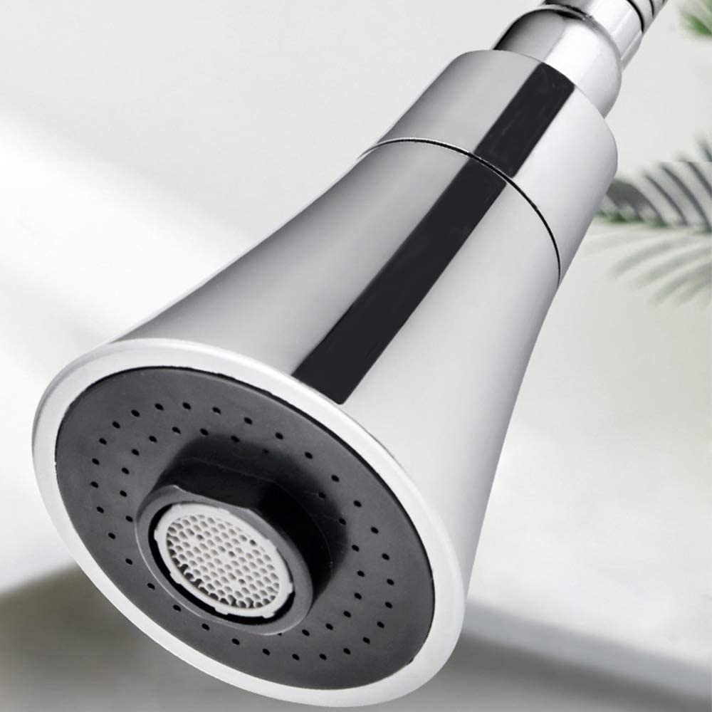 ARQIVO® 360 Degree ABS Plastic Tap Aerator Saving Sprayer Head Water Swivel Faucet Extender Rotatable Bubbler 2 Modes for Bathroom Kitchen (Long) 2